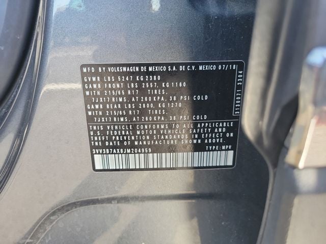 2018 Volkswagen Tiguan 2.0T SEL