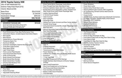 2016 Toyota Camry XSE