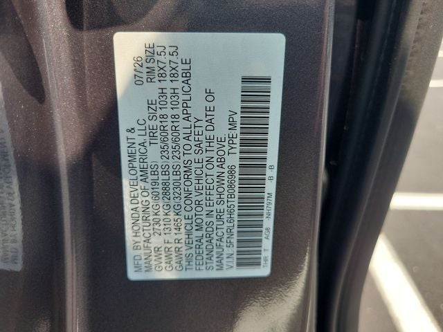 2026 Honda Odyssey EX-L