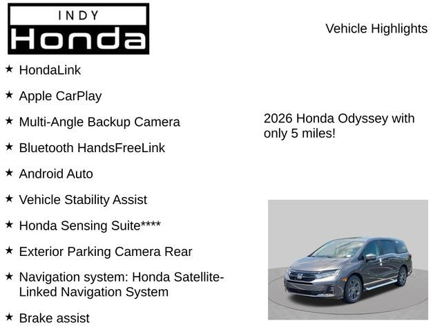 2026 Honda Odyssey Touring
