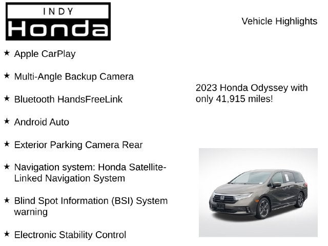 2023 Honda Odyssey Elite