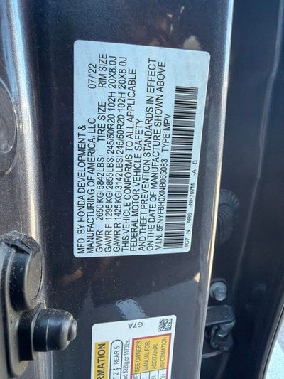 2022 Honda Pilot Elite