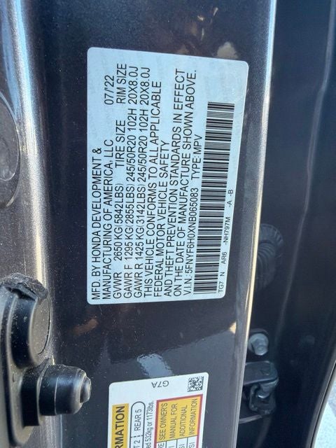 2022 Honda Pilot Elite