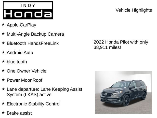 2022 Honda Pilot Special Edition