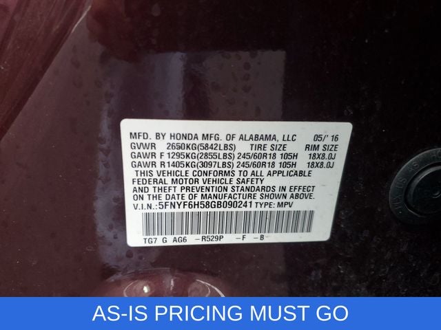 2016 Honda Pilot EX-L