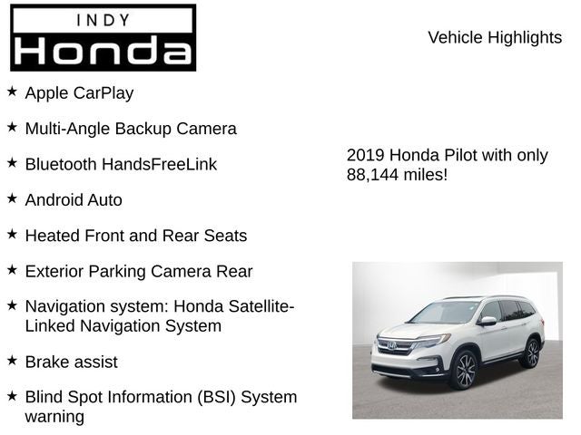 2019 Honda Pilot Touring 8 Passenger