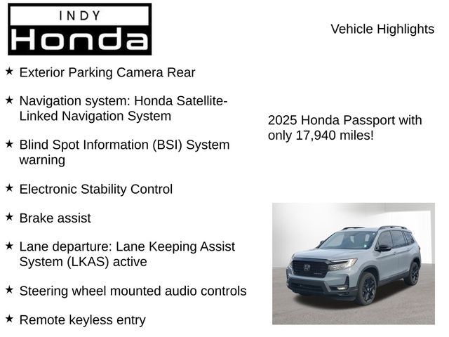 2025 Honda Passport Black Edition
