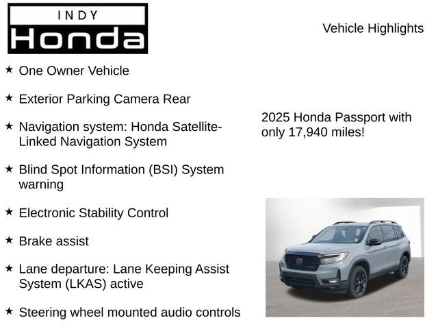 2025 Honda Passport Black Edition