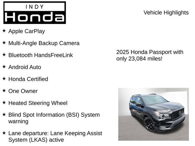 2025 Honda Passport Black Edition