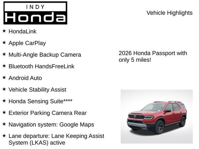 2026 Honda Passport RTL