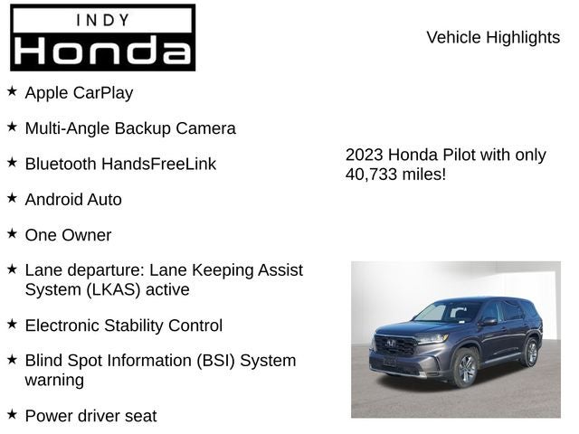 2023 Honda Pilot EX-L 7 Passenger