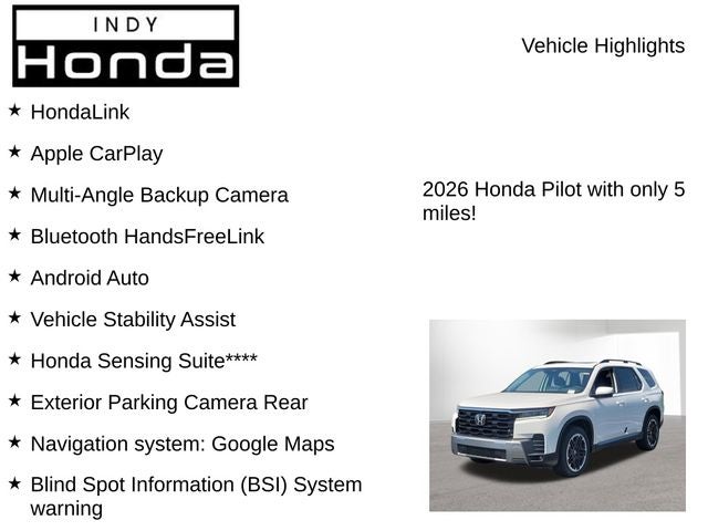 2026 Honda Pilot Touring