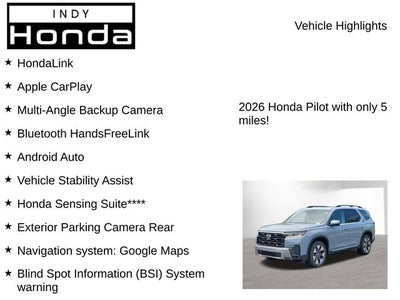 2026 Honda Pilot Touring