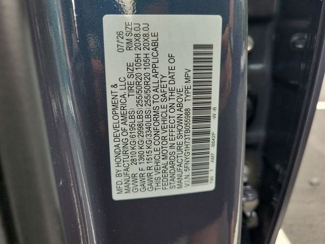 2026 Honda Pilot Touring