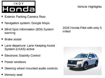 2026 Honda Pilot Touring