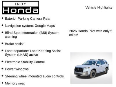 2026 Honda Pilot Touring