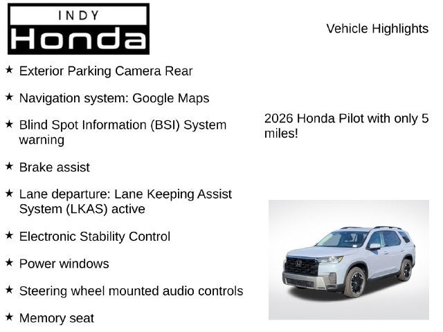 2026 Honda Pilot Touring