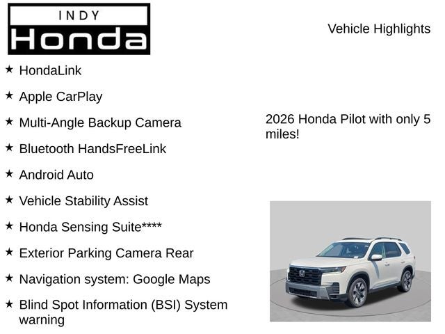 2026 Honda Pilot Touring