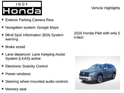2026 Honda Pilot Touring