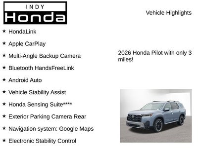 2026 Honda Pilot Touring
