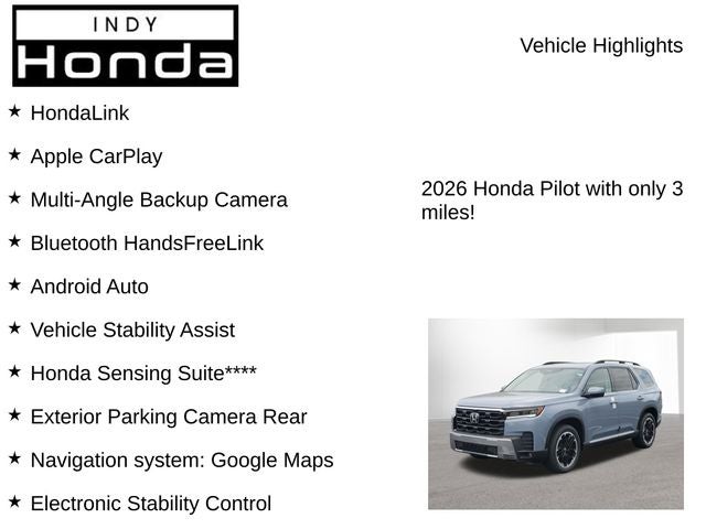 2026 Honda Pilot Touring