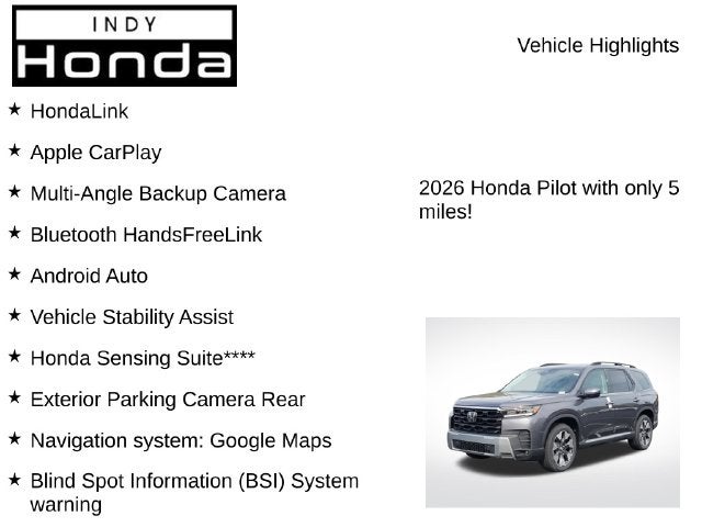 2026 Honda Pilot Touring