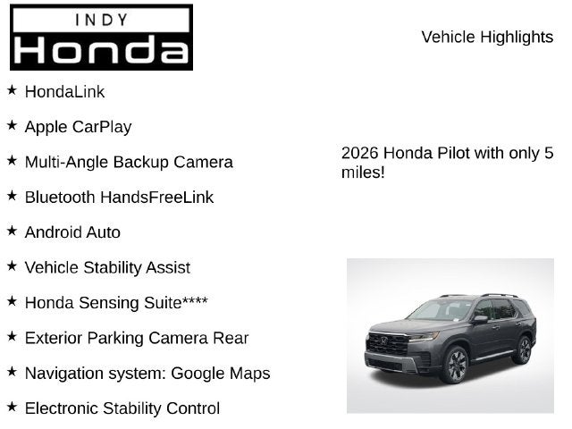 2026 Honda Pilot Elite