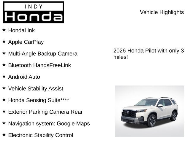 2026 Honda Pilot Elite