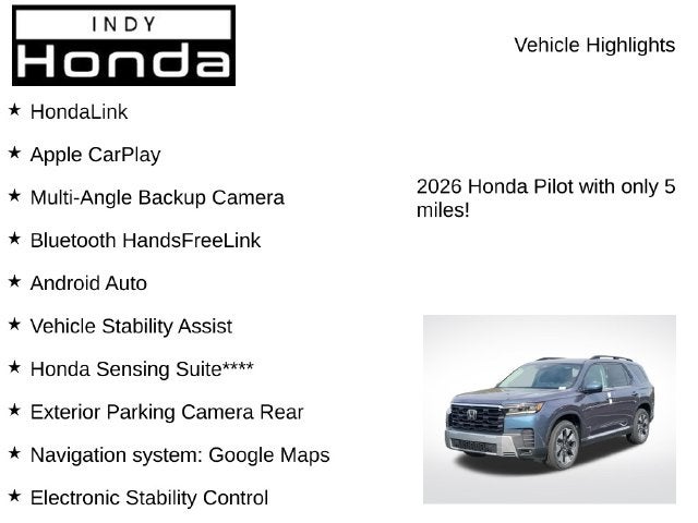 2026 Honda Pilot Elite