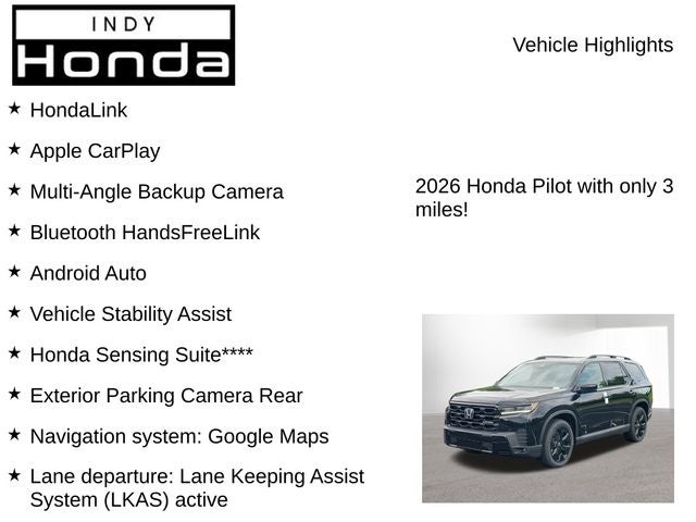 2026 Honda Pilot Black Edition