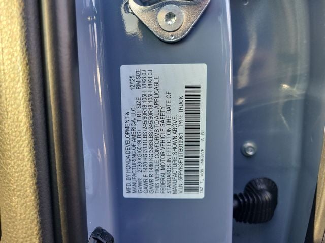 2026 Honda Ridgeline Sport