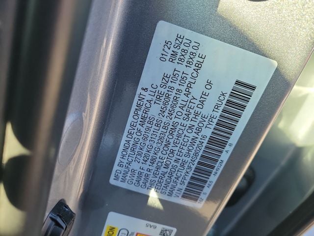 2025 Honda Ridgeline Sport