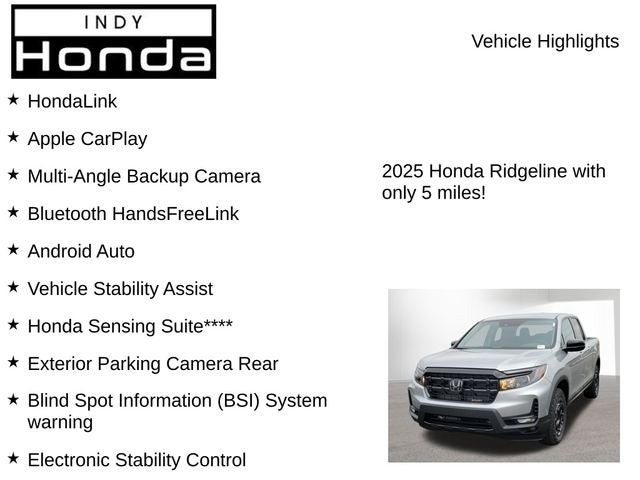 2025 Honda Ridgeline Sport