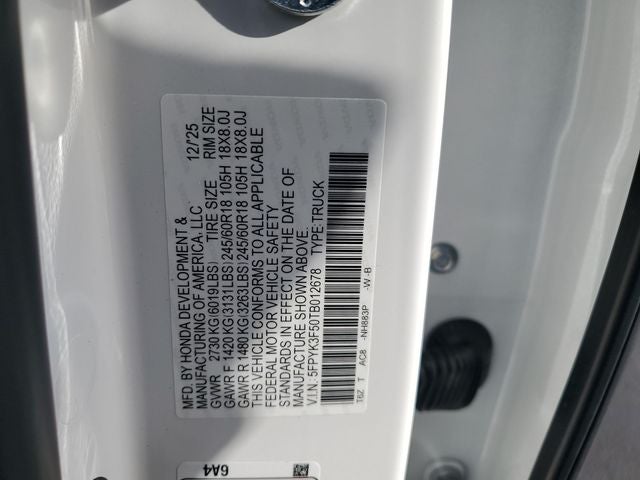 2026 Honda Ridgeline RTL