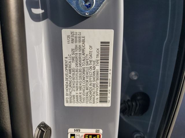 2026 Honda Ridgeline RTL