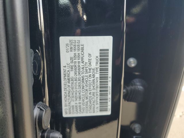 2026 Honda Ridgeline RTL