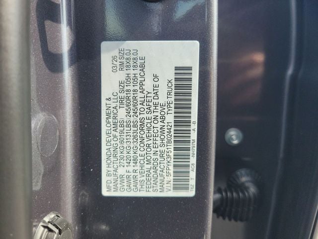 2026 Honda Ridgeline RTL