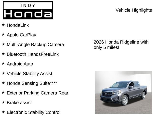 2026 Honda Ridgeline RTL