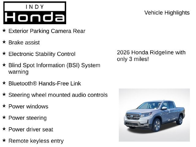 2026 Honda Ridgeline RTL