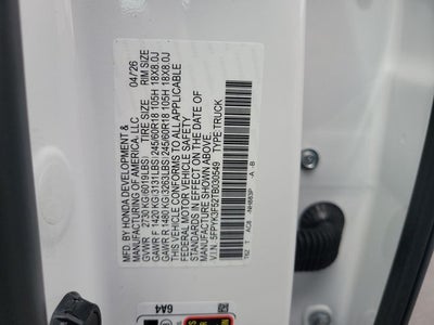 2026 Honda Ridgeline RTL