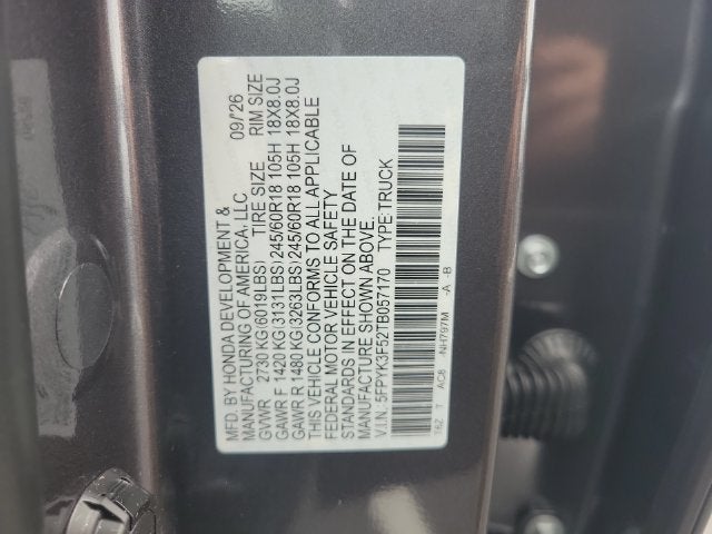 2026 Honda Ridgeline RTL