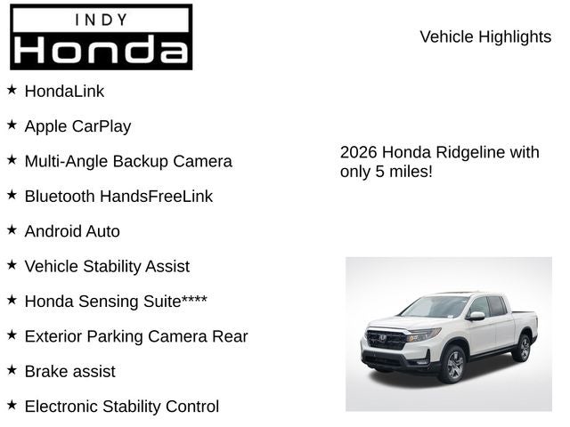 2026 Honda Ridgeline RTL