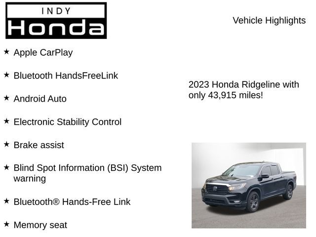 2023 Honda Ridgeline RTL