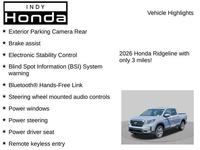 2026 Honda Ridgeline RTL