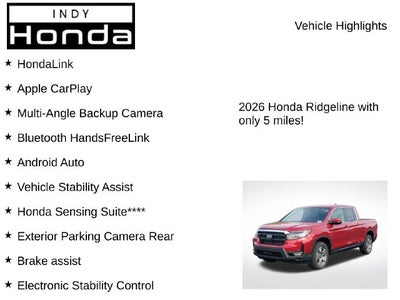 2026 Honda Ridgeline RTL