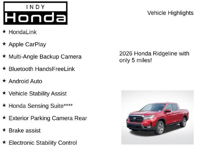 2026 Honda Ridgeline RTL