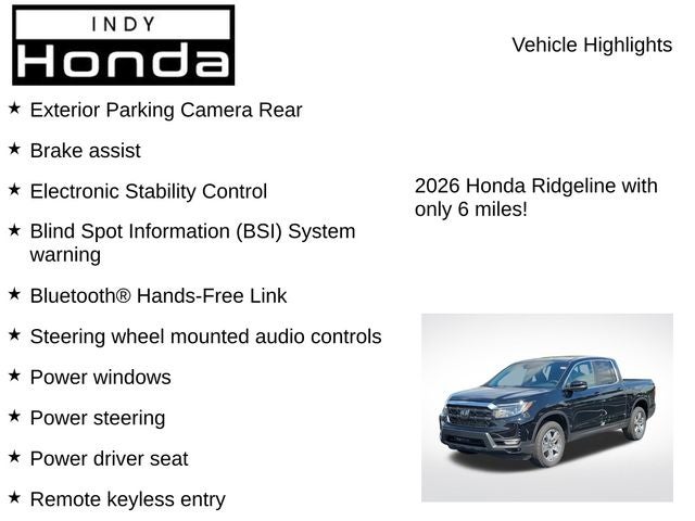 2026 Honda Ridgeline RTL