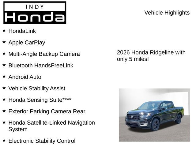 2026 Honda Ridgeline Black Edition
