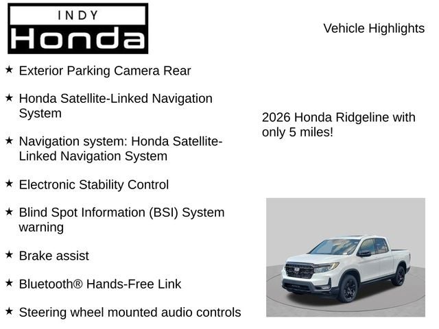 2026 Honda Ridgeline Black Edition