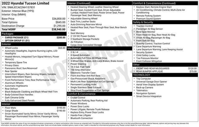 2022 Hyundai Tucson Limited